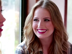 デカパイ, フェラチオ, 茶髪の, 古典, チン, 指いじり, レズビアン, 天然