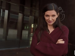 Arsch, Blasen, Braunhaarige, Hundestellung, Im freien, Pov, Rasiert, Titten