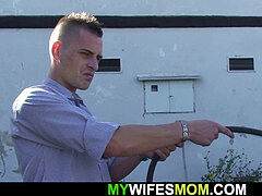 フェラチオ, 浮気者, チェコ, ヨーロピアン, 彼女, 熟年, 母, アウトドア