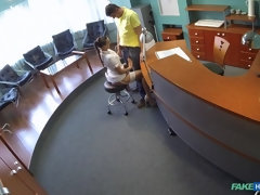 Médecin, En levrette, Léchez, Infirmière, Bureau, Chatte, Uniforme, Voyeur