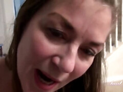 Leie, Tante, Blasen, Behaart, Reif, Milf, Mutti, Muschi