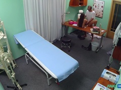 Amateur, Sucer une bite, Doigter, Léchez, Infirmière, Bureau, Pov, Uniforme