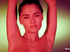 18, 素人, デカ尻, 茶髪の, オナニー, ガリガリ, 一人, ティーン