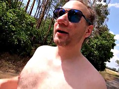 素人, デカチン, 車, ゲイ, ドイツ人, オナニー, アウトドア, 公共