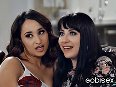 18, アナル, デカ尻, バイセクシャル, フェラチオ, ティーン, 三人, のぞき