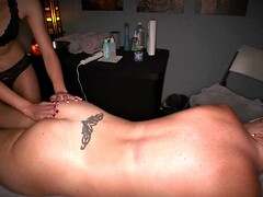 Raunchy lesbians massage mind-blowing xxx video