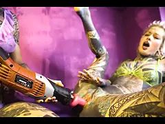 Tattoo lesbians assfuck fuckmachine games - squirting and real ejaculation