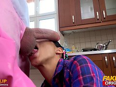 Kont, Grote lul, Bruinharig, Bedriegen, Hd, Reusachtig, Gigantische lul, Vrouw