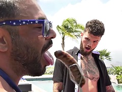 Enthousiasteling, Lieveling, Biseksueel, Pijpbeurt, Bruinharig, Homo, Orgie, Tieten likken