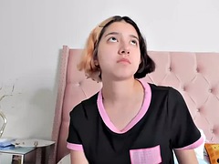 Love chat big tits brunette masturbates on cam