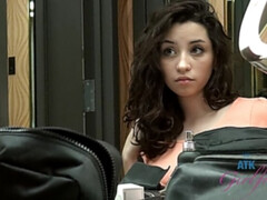 Badkamer, Zwart, Vriendin, Latijnse vrouw, Kut duiken, Geschoren, Mager, Tiener