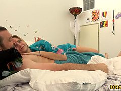 Kont, Blond, Sperma shot, Orgasme, Klein, Zuigen, Tiener, Tieten likken