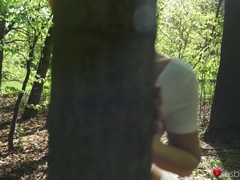 デカパイ, 浮気者, 指いじり, なめる, アウトドア, オマンコ, 三人, トレイン