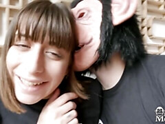 18 jaar, Grote lul, Grote mammen, Pijpbeurt, Bruinharig, Kort haar, Mager, Tiener