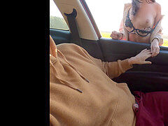 素人, アウトドア, 小柄, 公共, ティーン