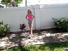 Jojo Austin is getting picked up outdoors