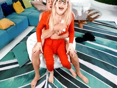 Anal, Cul, Gros seins, Blonde, Sucer une bite, Lunettes, Réalité, Tatouage