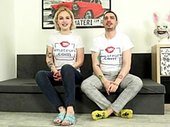 18, デカ尻, デカパイ, ブロンド, フェラチオ, バック, ガリガリ, ティーン