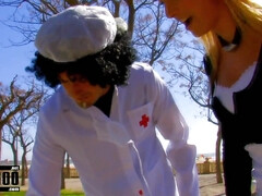 デカチン, デカパイ, フェラチオ, 巨乳な, カップル, イく瞬間, 淫乱熟女, オッパイの