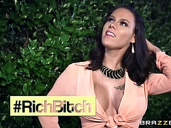 デカパイ, ブロンド, 茶髪の, カップル, 彼女, 現実, 三人