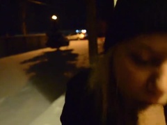 素人, アメリカ人, ブロンド, フェラチオ, 捕まる, 手コキする, アウトドア, 恥ずかしがりや