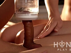 HotCoupleTeam Real Homemade Sex - Honey Play Box Warrior Toy Makes Him Cum Hard Close Up