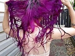 Fetisch, Würgen, Lecken, Im freien, Zierlich, Pissen, Ablutschen, Nass