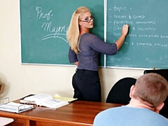 Grosser arsch, Grosser schwanz, Grosse titten, Blondine, Blasen, Hundestellung, Milf, Lehrer