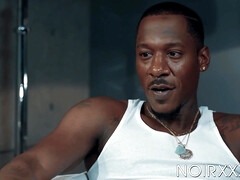 Naughty Adrian Hart ravaged and cum sprayed by big baller