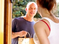 18, 美女, デカチン, フェラチオ, 手コキする, マッサージ, 赤毛, ティーン