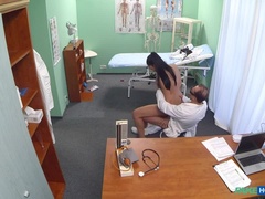 Médecin, En levrette, Léchez, Infirmière, Bureau, Pov, Chatte, Uniforme