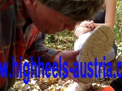 足フェチ, ドイツ人, Hd, ヒール, なめる, 公共, 現実, 三人