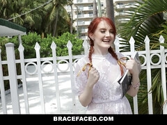 18 jahre, Blasen, Schwanz, Hardcore, Hd, Natürlichen titten, Rotschopf, Titten