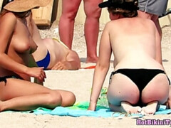 Playa, Bikini, Hendidura, Fetiche, Hd, Latina, Voyeur, Mojado