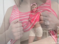Arsch, Blondine, Behaart, Lingerie