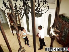 Grosser schwanz, Schwarz, Blasen, Spermaladung, Hundestellung, Handjob, Hardcore, Hd