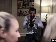 お尻, ブロンド, Hd, ティーン, 三人