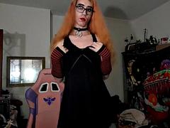 Leie, In den arsch, Grosser schwanz, Crossdresser, Masturbation, Transfrau, Dürr, Netzkamera