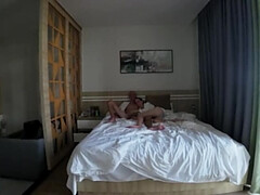 Skinny Korean Couple Hotel Room Handjob & Nude Shower Tease