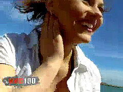 ビーチ, 顔射, 下着, アウトドア