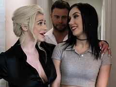 Hot women with great bodies banging in a threesome