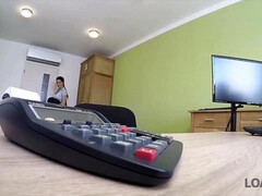 Leie, Blasen, Braunhaarige, Tschechisch, Hundestellung, Europäisch, Milf, Büro