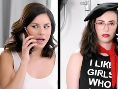 Blond, Vingeren, Lesbisch, Likken, Masturbatie, Kut duiken, Strippen, Tiener