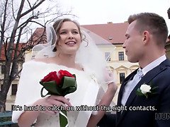 Paar, Gehörnter ehemann, Kleid, Hd, Geld, Strümpfe, Jungendliche (18+), Hochzeit