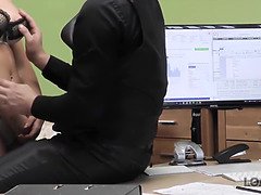 美人, ブロンド, フェラチオ, 巨乳な, 淫乱熟女, 母, オマンコ, フェラする