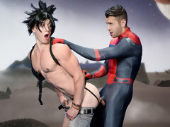 Nerds who love cosplays are shown in a hot XXX video