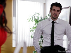 黒人, フェラチオ, 茶髪の, 大学生, なめる, 自然山雀, 小柄, オッパイの