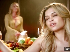 アジア人, デカチン, デカパイ, グループ, 手コキする, 異人種間, 下着, 剃毛