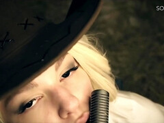 Grosser arsch, Blondine, Füsse, Frau, Fußfetisch, Lecken, Solo