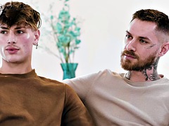 Anaal, Zwart, Pijpbeurt, Zwart, Sperma in gezicht, Homo, Doordringend, Tatoeage